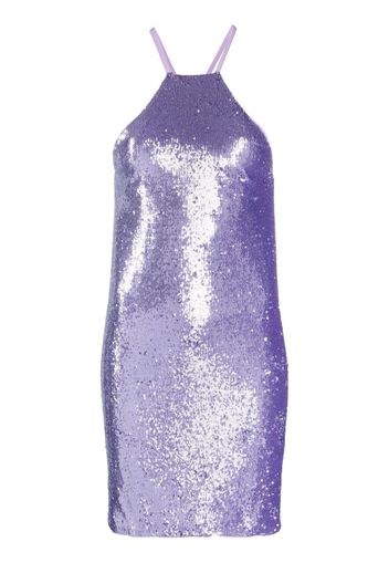 The Attico sequin-embellished open-back dress - Viola