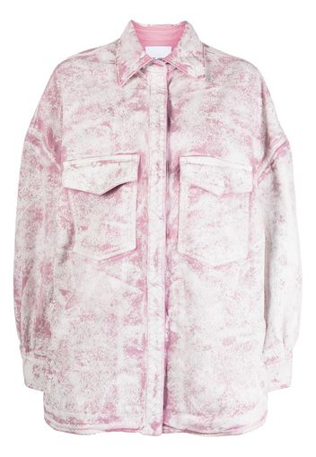 The Attico spray-effect oversize jacket - Rosa