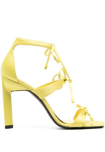 The Attico bow-detail 80cm leather sandals - Giallo