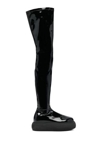 The Attico Selene thigh-length boots - Nero