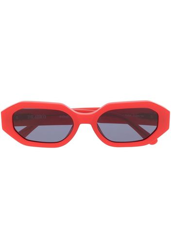 The Attico Irene rectangular-frame sunglasses - Rosso