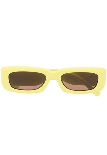 The Attico mini Marfa rectangular-frame sunglasses - Giallo