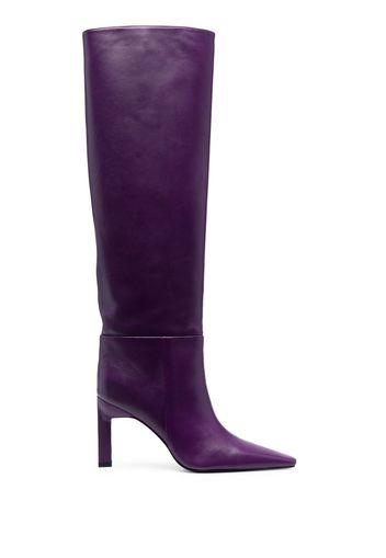 The Attico leather knee-length boots - Viola