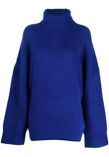 The Attico roll-neck ribbed jumper - Blu