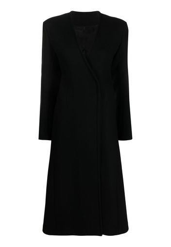 The Attico V-neck long coat - Nero