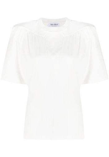 The Attico Jewel cut-out cotton T-shirt - Bianco