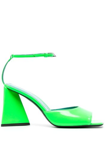 The Attico Piper 85mm patent-leather sandals - Verde