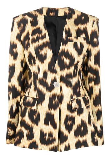 The Attico Louise leopard-print blazer - Nero