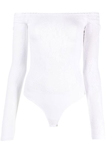 The Attico Kim off-shoulder bodysuit - Bianco