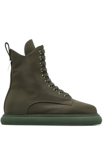 The Attico Selene lace-up boots - Verde