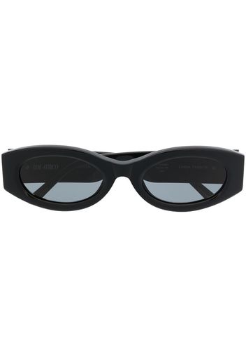 The Attico Berta rectangle-frame sunglasses - Nero