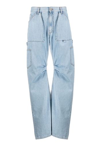 The Attico wide leg cargo jeans - Blu