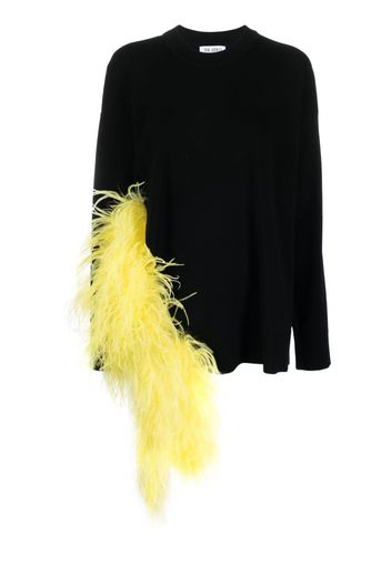 The Attico Blanche feather-detail jumper - Nero