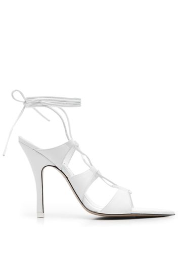 The Attico Renee lace-up 120mm sandals - Bianco