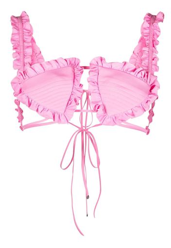 The Attico ruffle trim bra top - Rosa