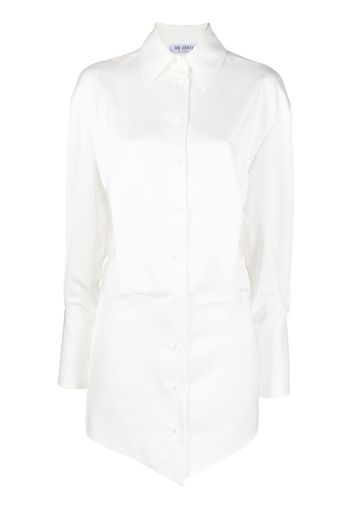 The Attico asymmetric-design mini dress - Bianco