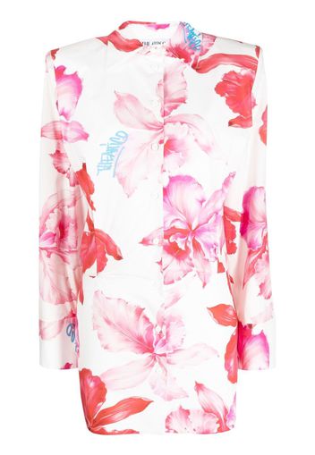 The Attico floral-print shirt dress - Rosa