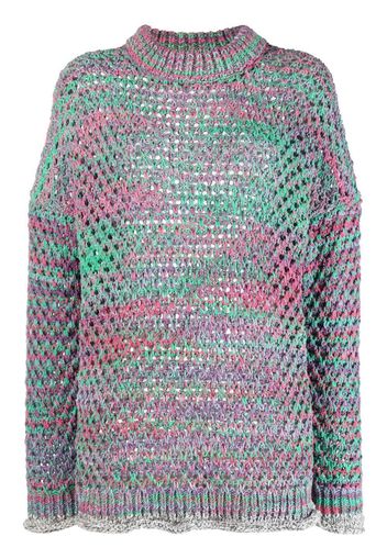 The Attico crew neck crocheted jumper - Rosa