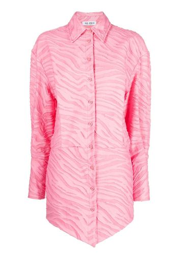 The Attico Silvye zebra-patterned shirt dress - Rosa