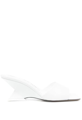 The Attico Cheope 75mm mules - Bianco