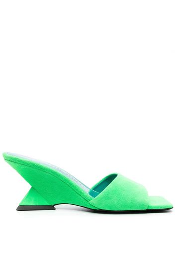 The Attico Cheope 75mm mules - Verde