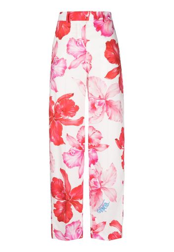 The Attico Pantaloni affusolati Jagger a fiori - Rosa