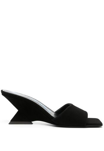 The Attico Cheope 75mm suede mules - Nero