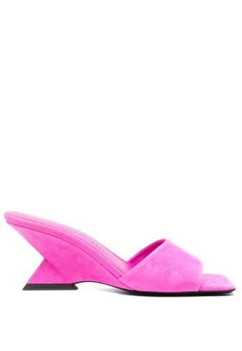 The Attico Cheope 75mm suede mules - Rosa