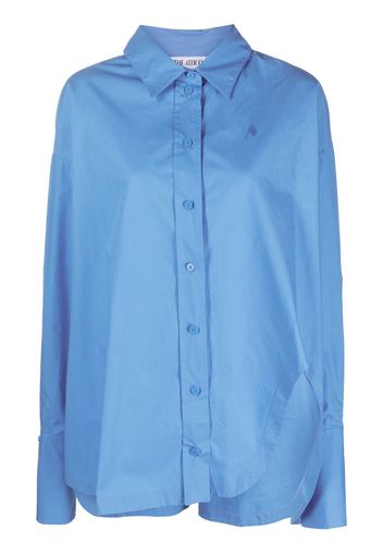 The Attico Diana long-sleeve shirt - Blu