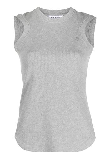 The Attico Reese ribbed tank top - Grigio