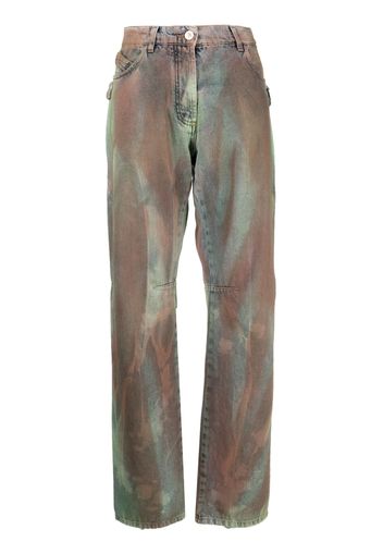 The Attico Deann camouflage trousers - Blu