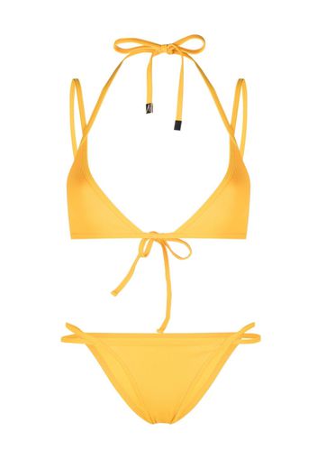 The Attico strappy triangle bikini set - Giallo