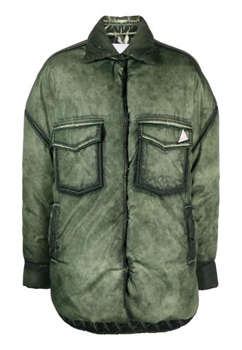 The Attico padded oversized shirt jacket - Verde