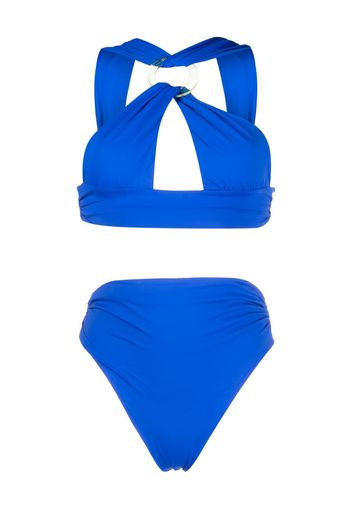 The Attico twist-detailing bikini set - Blu