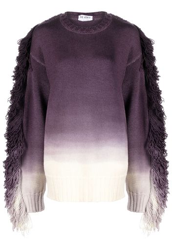 The Attico Rundie fringed ombré jumper - Viola