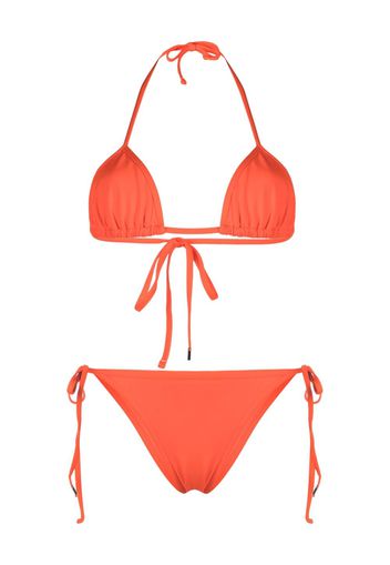 The Attico logo-print bikini set - Arancione