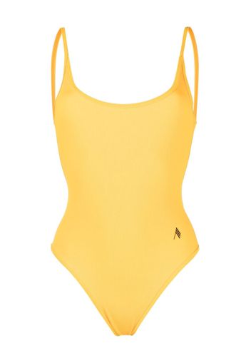 The Attico logo-print swimsuit - Giallo