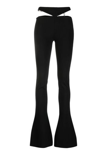 The Attico Pantaloni svasati con cut-out - Nero