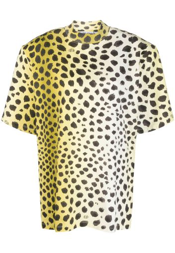 The Attico spot-print shoulder pad T-shirt - Giallo