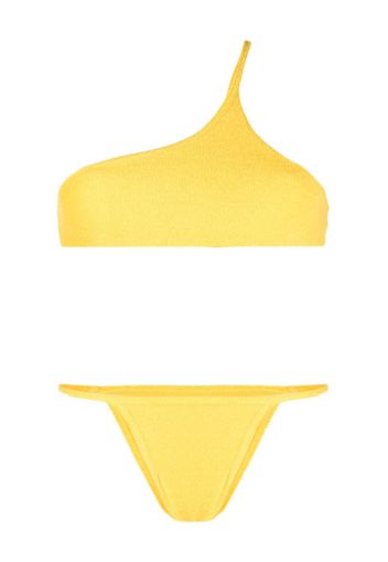 The Attico one-shoulder terry-cloth bikini - Giallo