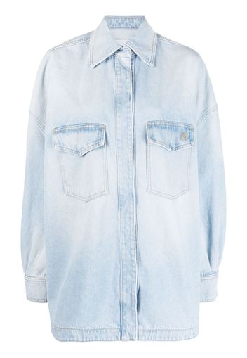 The Attico denim shirt jacket - Blu