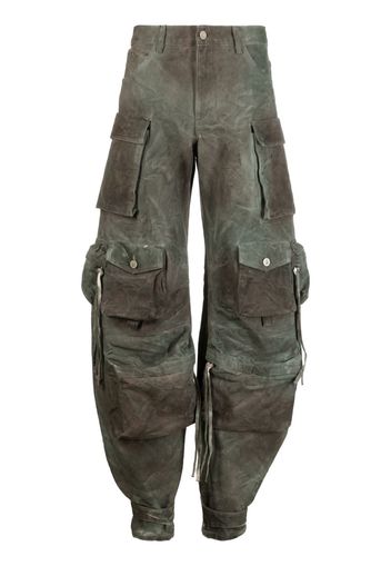 The Attico camouflage cargo jeans - Verde