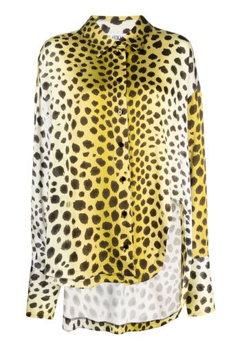 The Attico Kota leopard-print shirt - Giallo