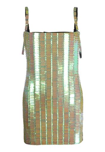 The Attico pailette-embellished mini dress - Verde