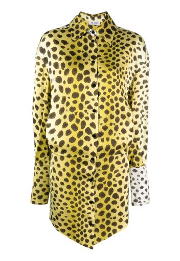 The Attico leopard-patterned shirt dress - Giallo