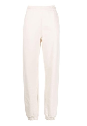 The Attico Penny logo-embossed cotton track pants - Toni neutri