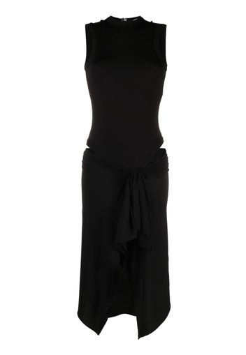 The Attico cut-out sleeveless midi dress - Nero