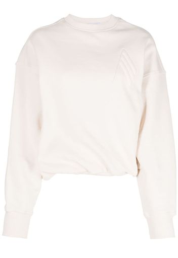 The Attico embroidered logo crew neck sweatshirt - Toni neutri