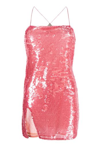 The Attico sequinned sleeveless minidress - Rosa