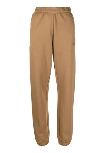 The Attico embroidered logo tapered track pants - Marrone